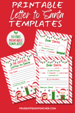 10 Free Printable Letters to Santa Templates - Prudent Penny Pincher