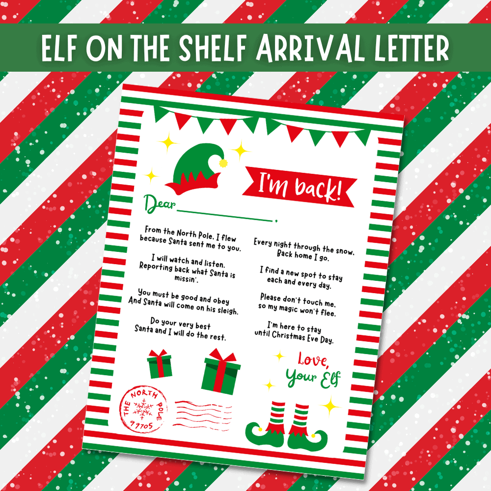 Free Printable Elf on the Shelf Arrival Letter Prudent Penny Pincher