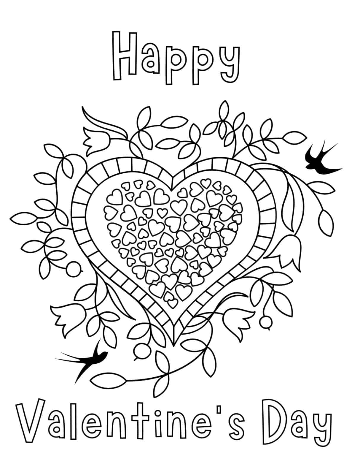 20 Free Valentine's Day Coloring Pages for Kids - Prudent Penny Pincher