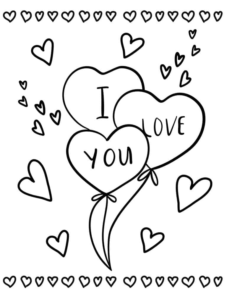 20 Free Valentine's Day Coloring Pages for Kids - Prudent Penny Pincher