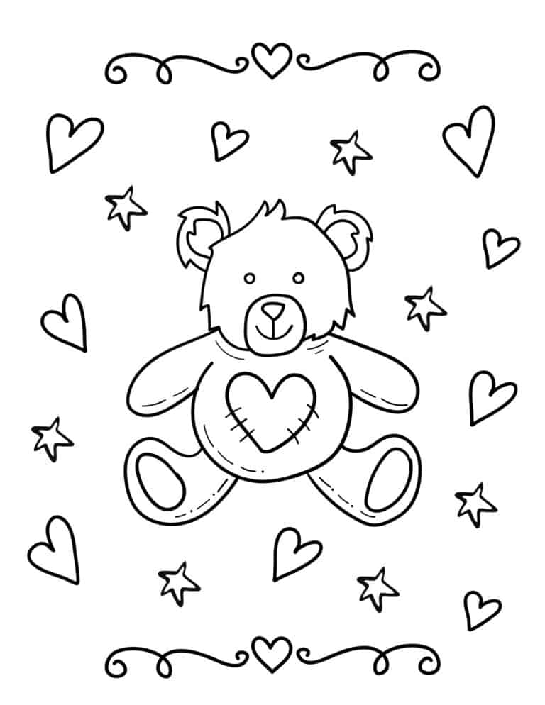 20 Free Valentine's Day Coloring Pages for Kids - Prudent Penny Pincher