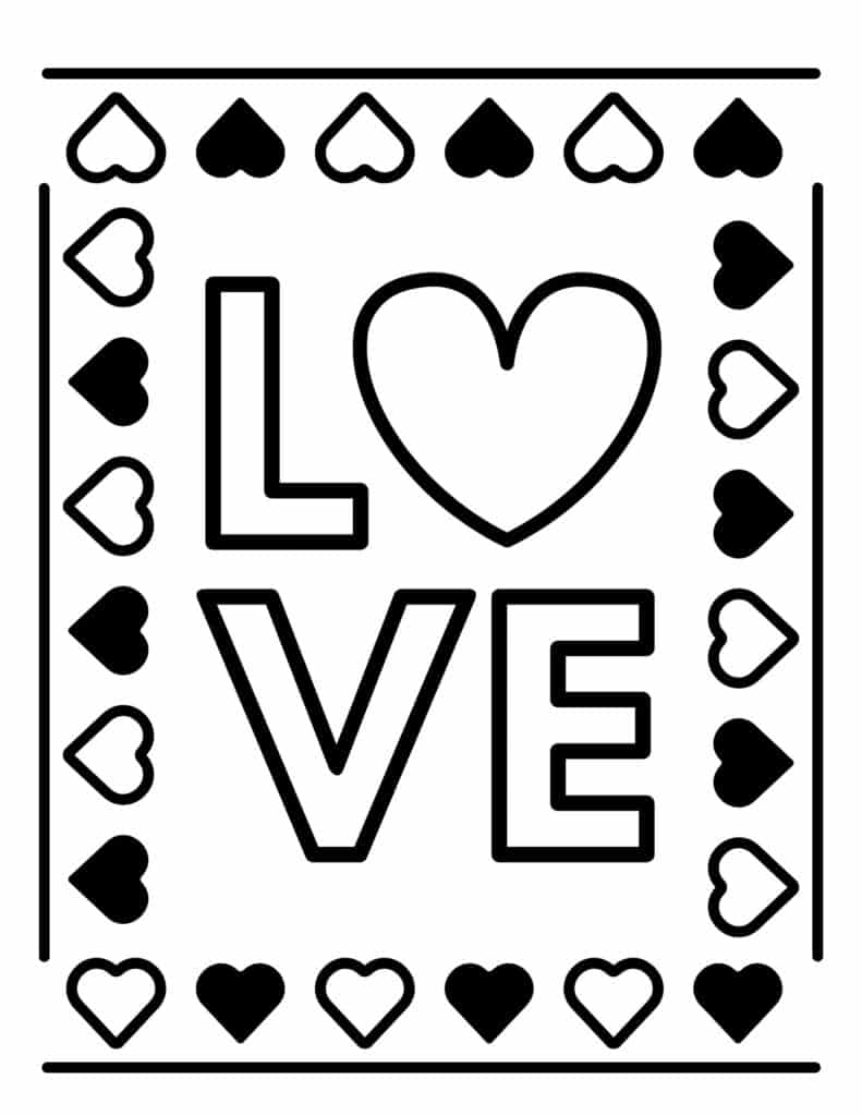 20 Free Valentine's Day Coloring Pages for Kids - Prudent Penny Pincher