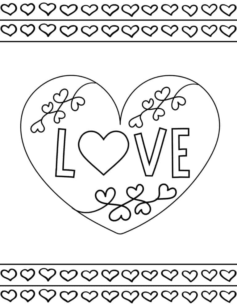 20 Free Valentine's Day Coloring Pages for Kids - Prudent Penny Pincher