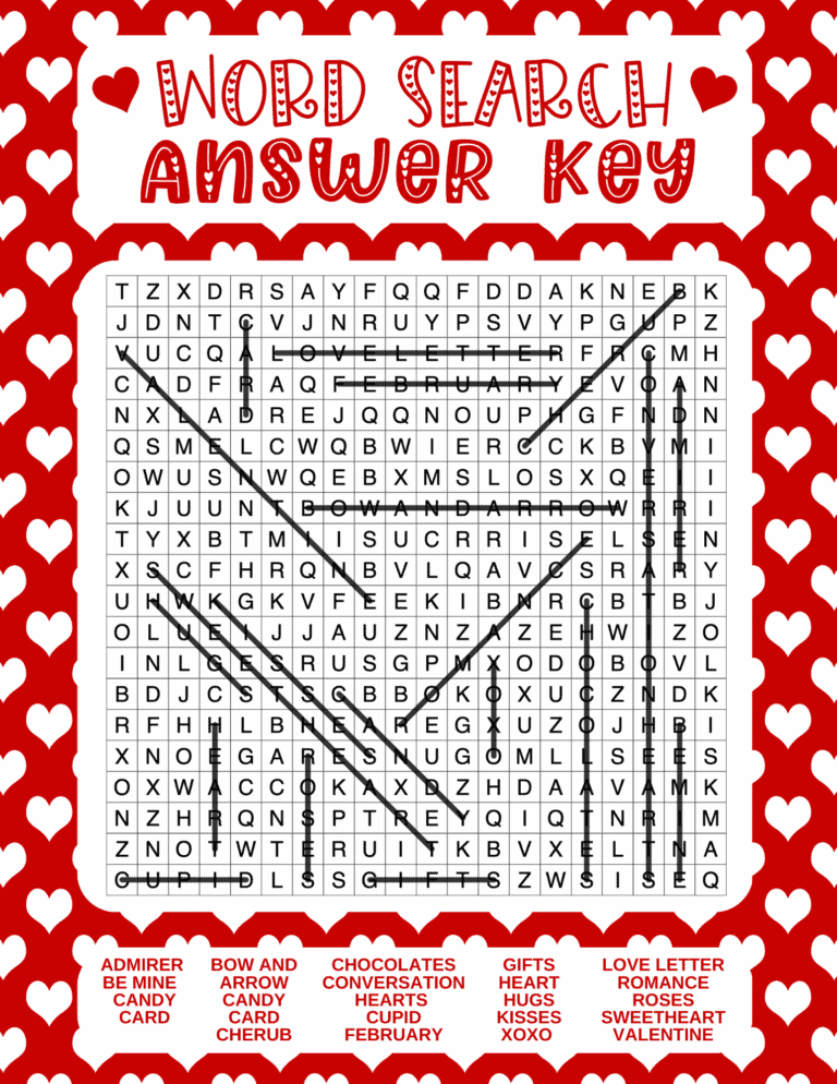 Free Printable Valentine's Day Word Search Prudent Penny Pincher