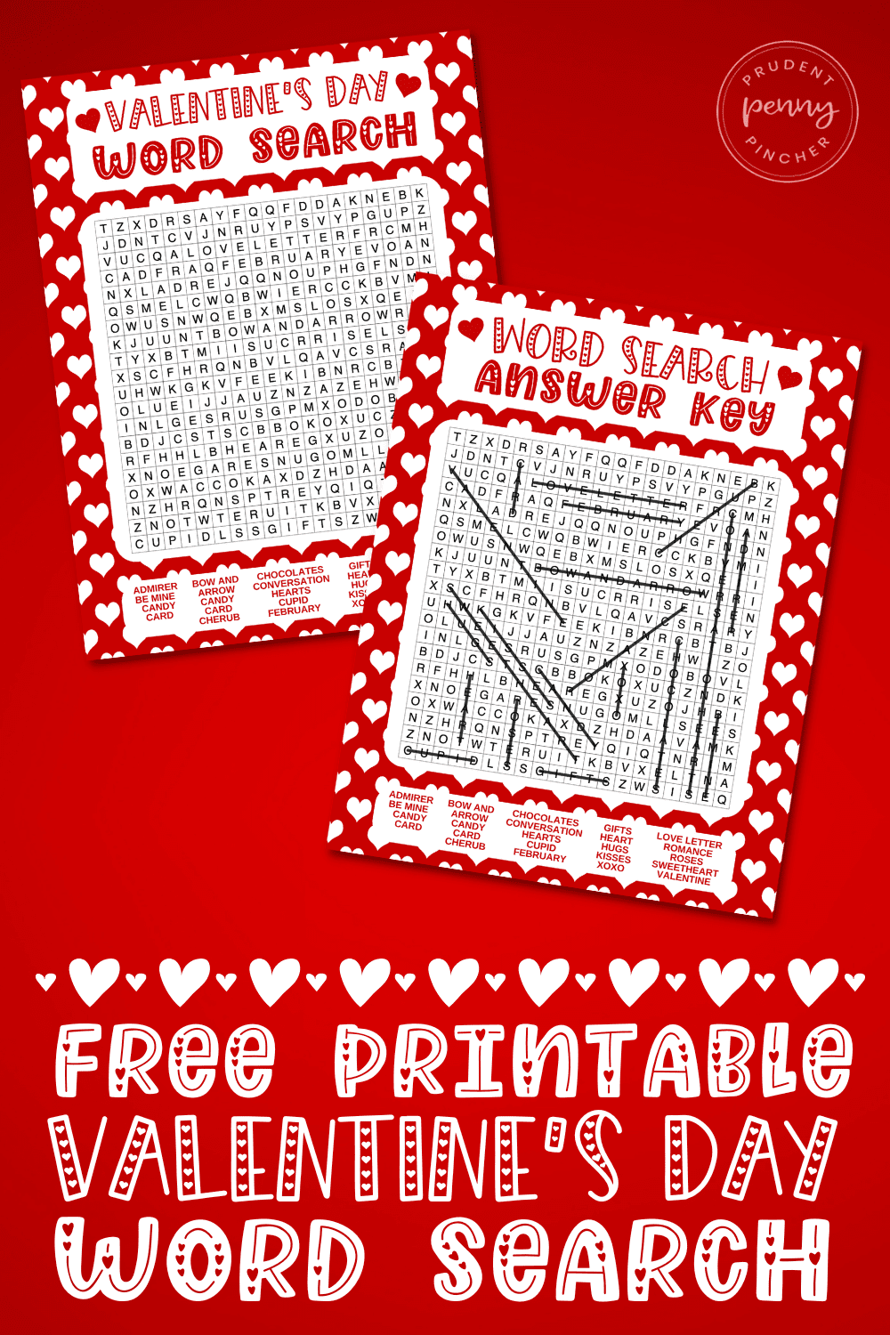 Free Printable Valentine s Day Word Search Prudent Penny Pincher