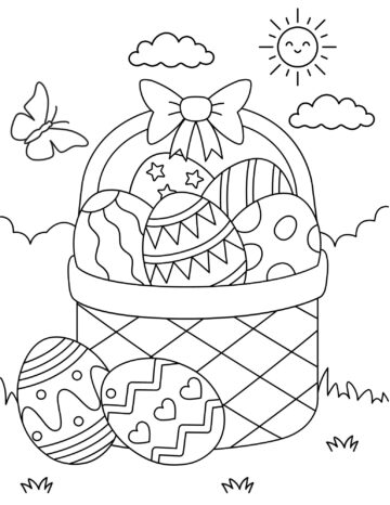 Free Printable Easter Egg Coloring Pages - Prudent Penny Pincher