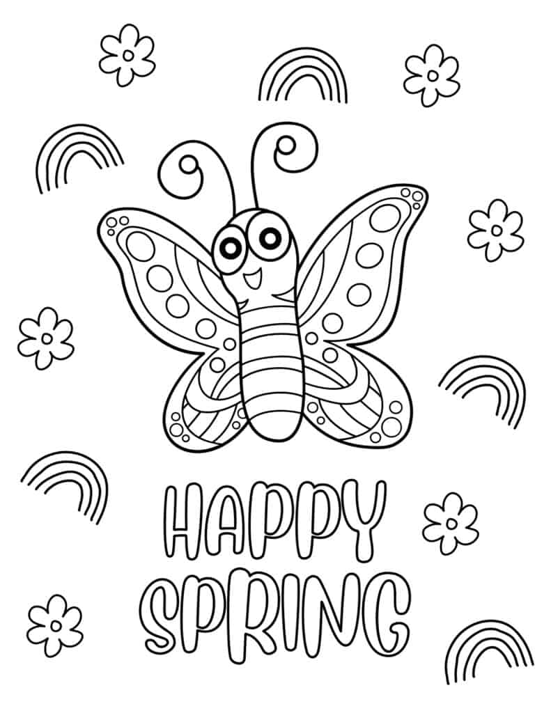 spring time coloring page