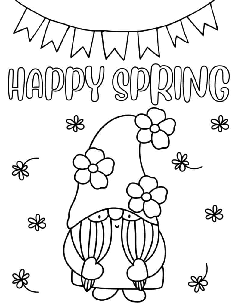 Free Printable Spring Cards To Color