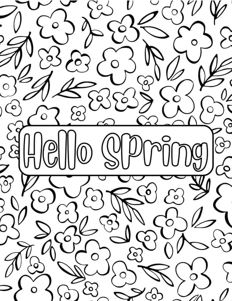 20 Free Spring Coloring Pages for Kids and Adults - Prudent Penny