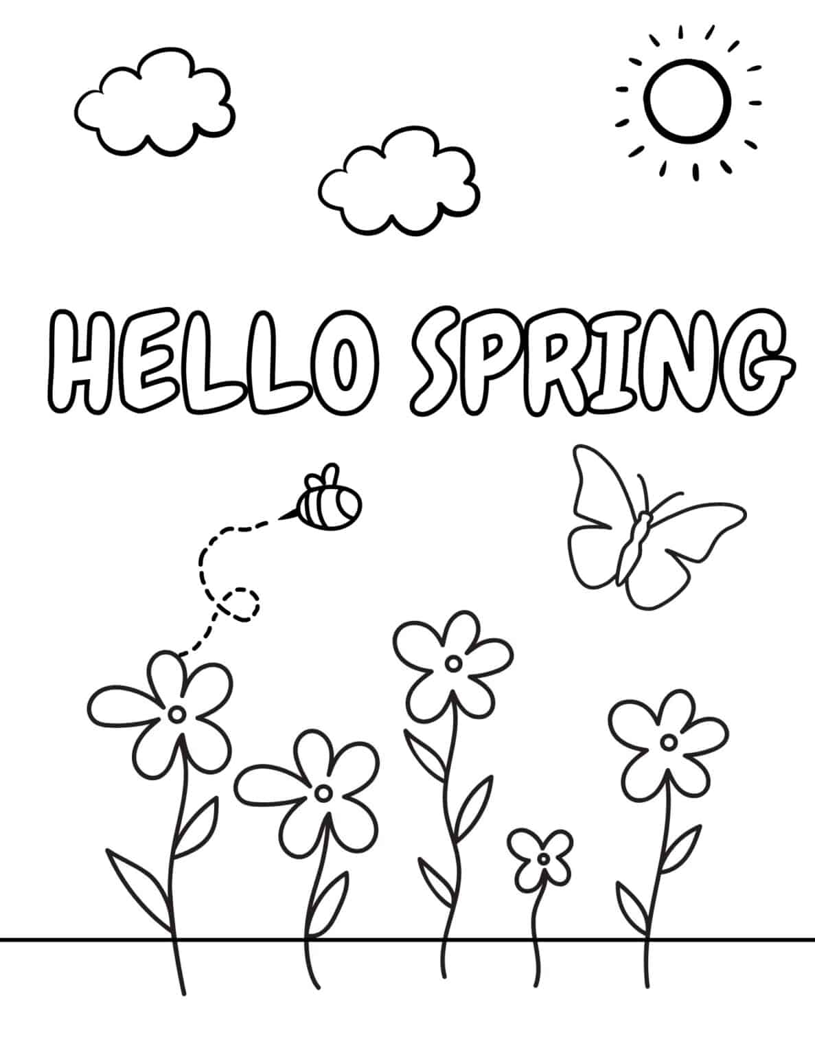 30 Free Spring Coloring Pages for Kids - Prudent Penny Pincher