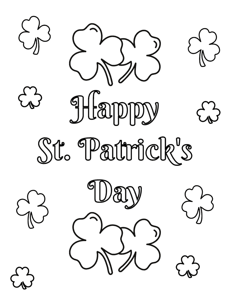 20 Free St Patrick's Day Coloring Pages for Kids - Prudent Penny Pincher