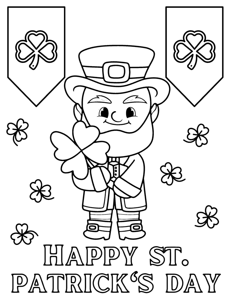 20 Free St Patrick's Day Coloring Pages for Kids - Prudent Penny Pincher