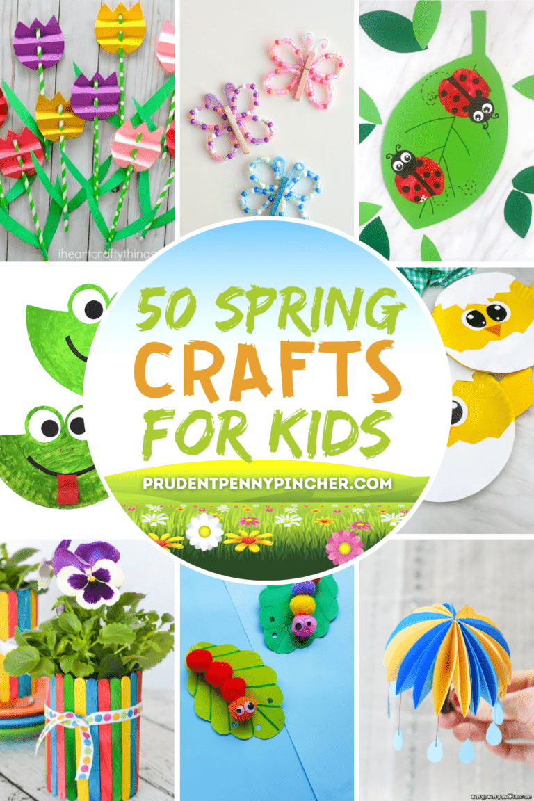 50 Fun and Easy Spring Crafts for Kids - Prudent Penny Pincher