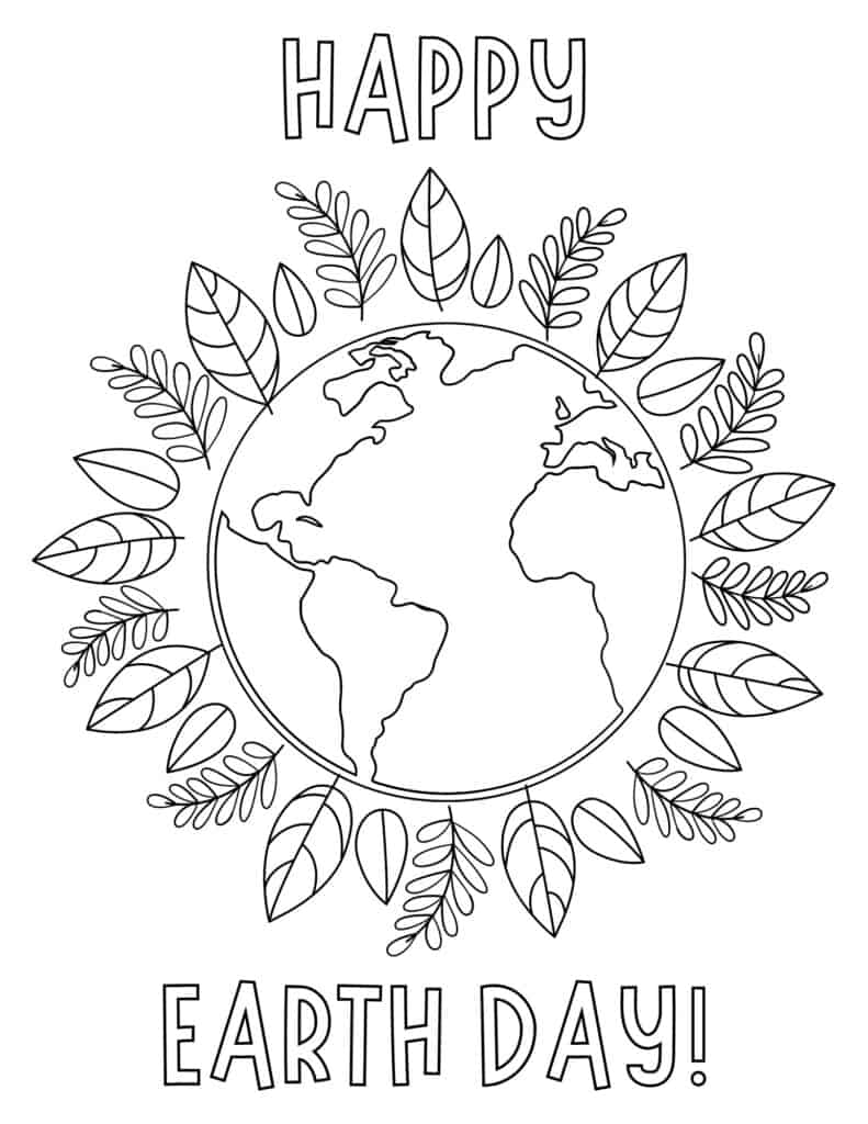 earth day coloring page