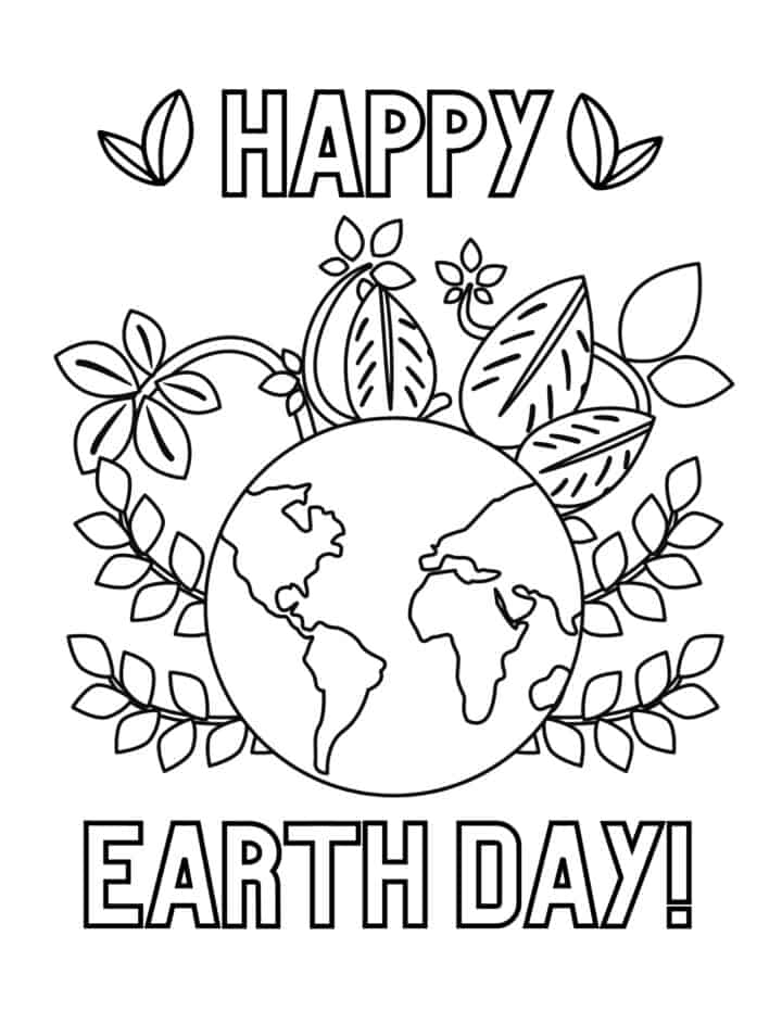 Free Printable Earth Day Coloring Pages for Kids - Prudent Penny Pincher