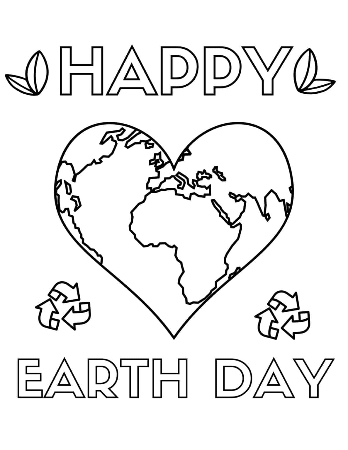 Free Printable Earth Day Coloring Pages for Kids - Prudent Penny Pincher