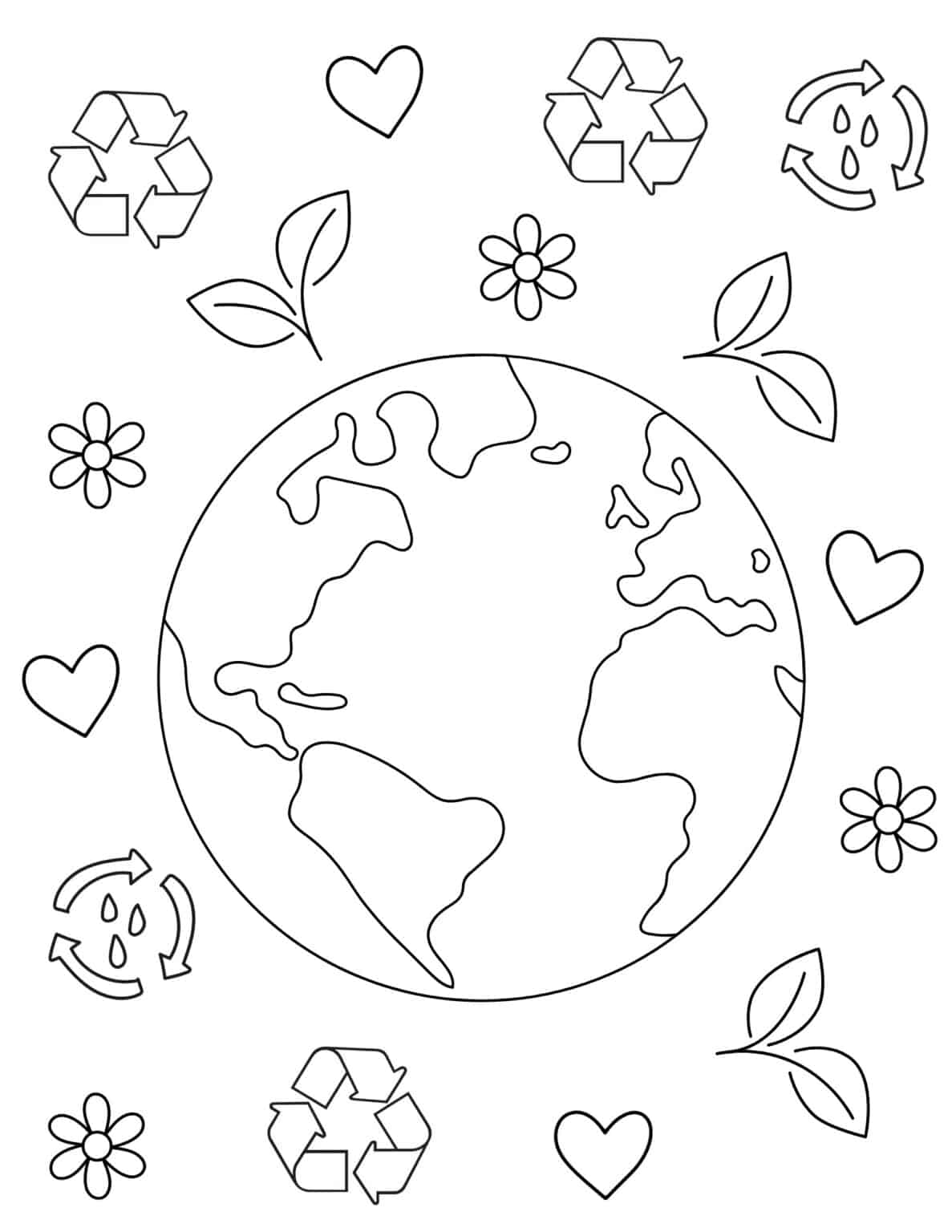 Free Printable Earth Day Coloring Pages for Kids - Prudent Penny Pincher