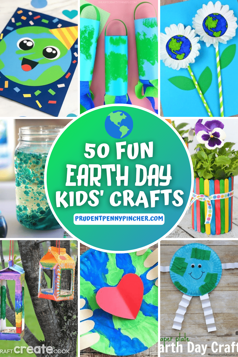 50 Fun and Easy Earth Day Crafts for Kids - Prudent Penny Pincher