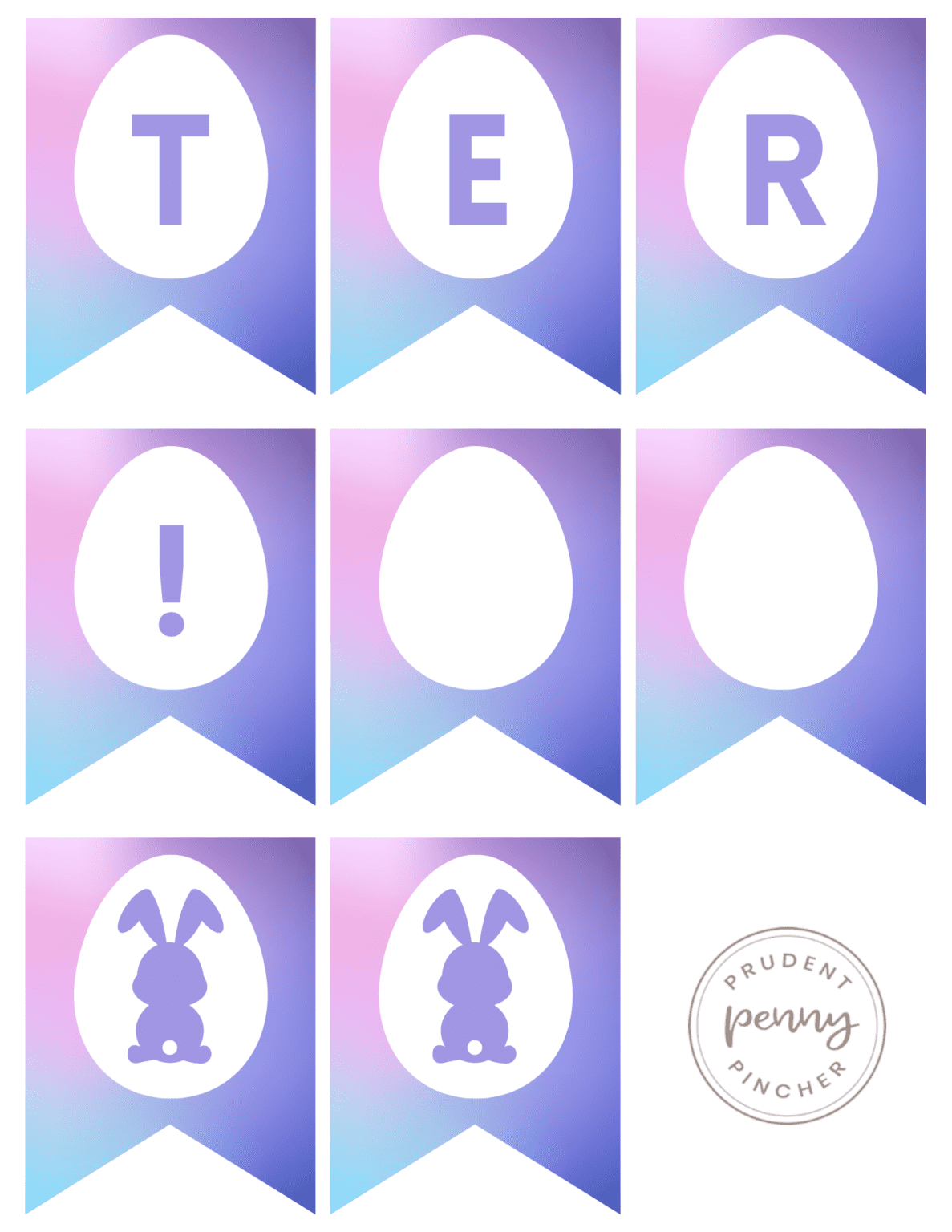 Free Printable Easter Banner - Prudent Penny Pincher