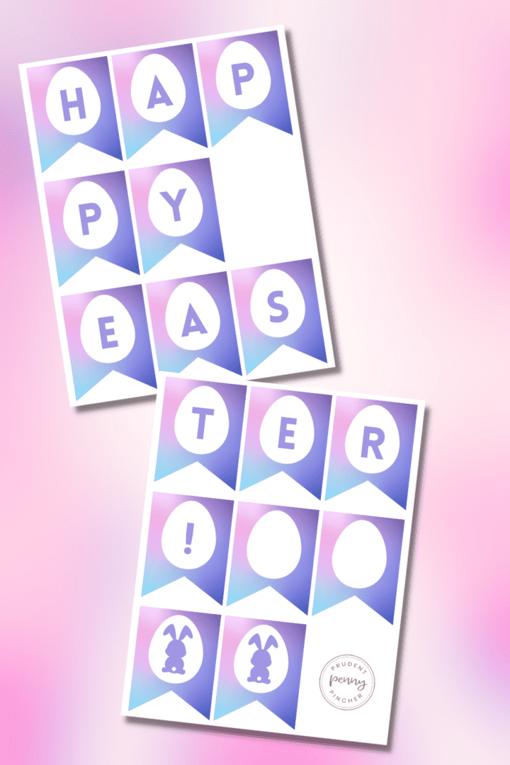 Free Printable Easter Banner - Prudent Penny Pincher