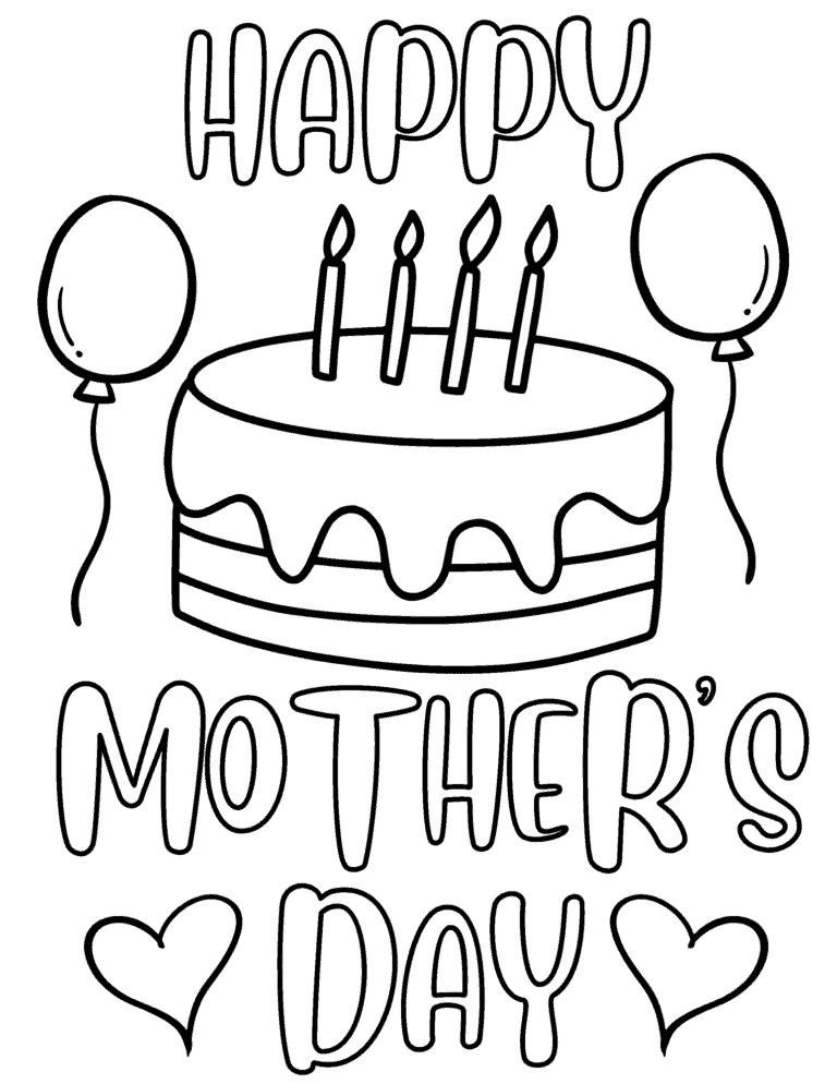 20 Free Printable Mother's Day Coloring Pages for Kids - Prudent Penny ...