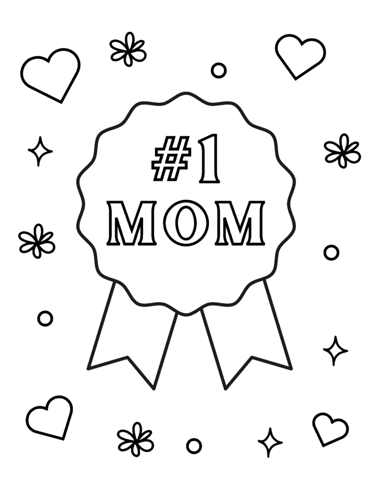 20 Free Printable Mother's Day Coloring Pages for Kids - Prudent Penny ...