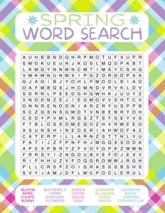 Free Printable Spring Word Search - Prudent Penny Pincher