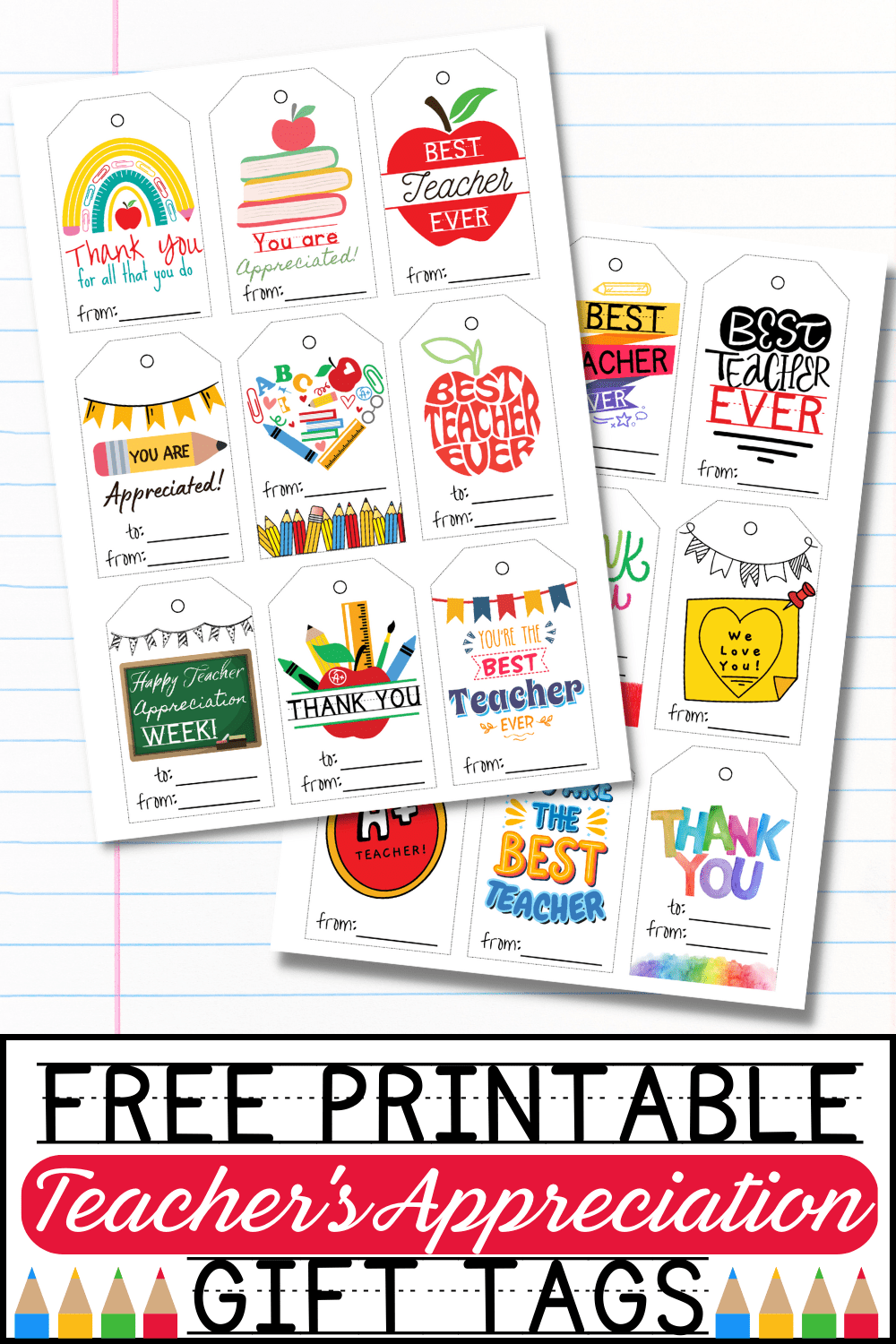 20 Free Printable Teacher Appreciation Tags Prudent Penny Pincher