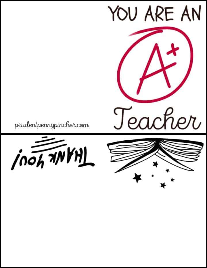 10 Free Teacher Appreciation Card Printables Prudent Penny Pincher 9802