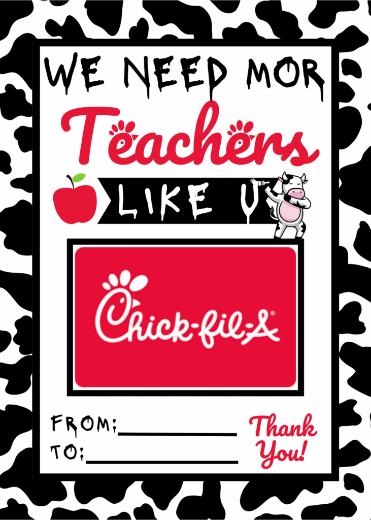 Free Printable Teacher Appreciation Gift Cards - Prudent Penny Pincher