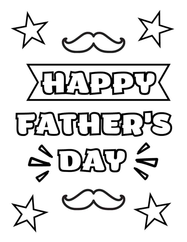 25 Free Printable Father's Day Coloring Pages For Kids - Prudent Penny 