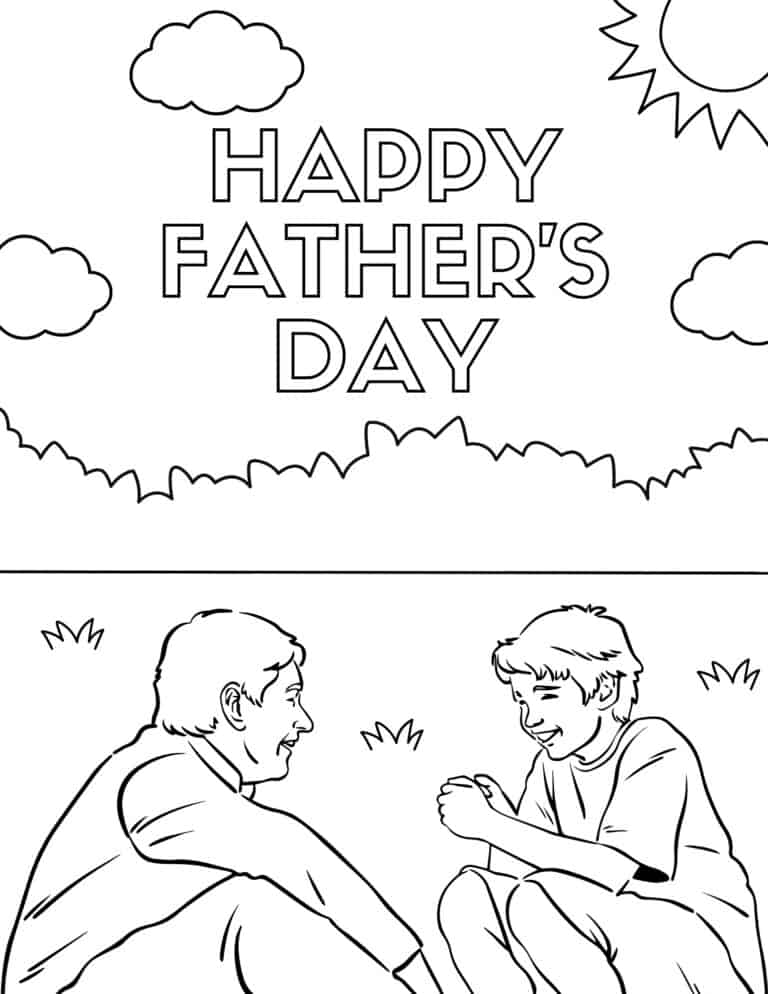 25 Free Printable Father's Day Coloring Pages for Kids - Prudent Penny ...