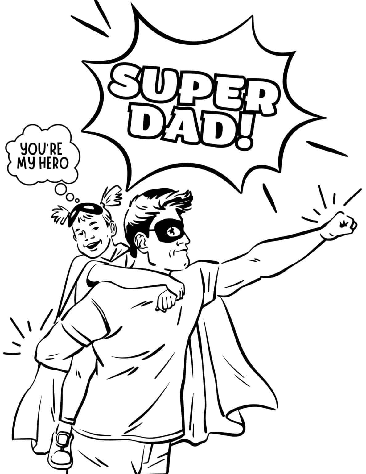 25 Free Printable Father's Day Coloring Pages for Kids - Prudent Penny ...