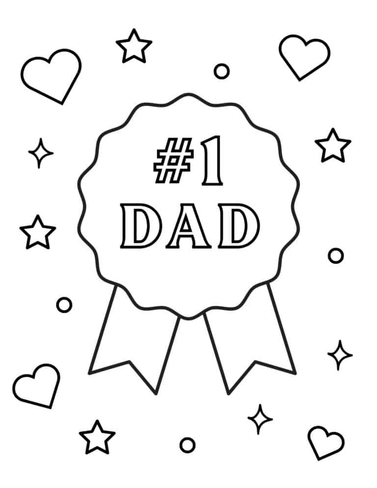 25 Free Printable Father's Day Coloring Pages for Kids - Prudent Penny ...