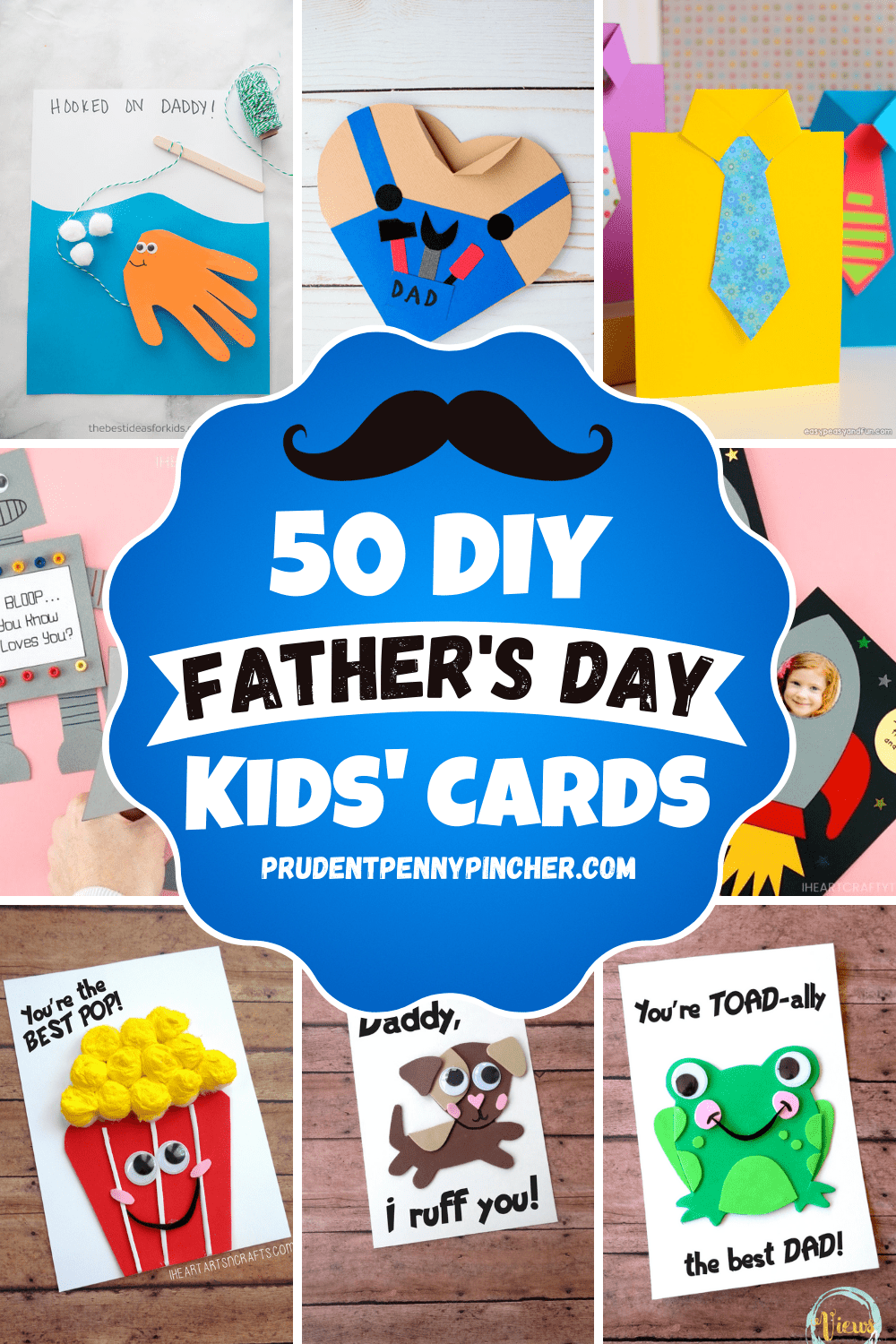 50 Homemade Father's Day Cards for Kids to Make - Prudent Penny ...