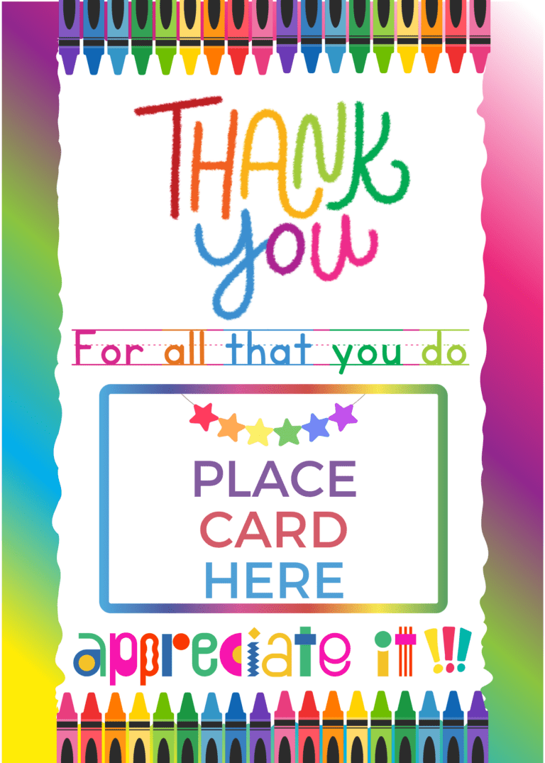 Free Printable Teacher Appreciation Gift Cards - Prudent Penny Pincher