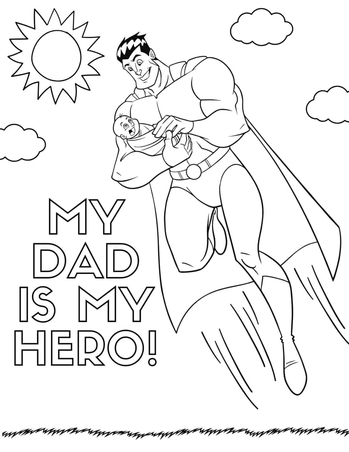 25 Free Printable Father's Day Coloring Pages for Kids - Prudent Penny ...