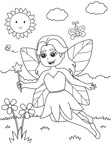 20 Free Printable Fairy Coloring Pages - Prudent Penny Pincher