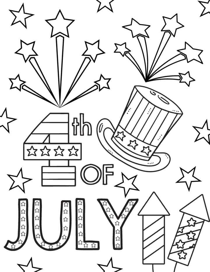 20 Free 4th of July Coloring Pages - Prudent Penny Pincher