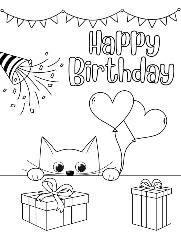 30 Free Printable Cat Coloring Pages - Prudent Penny Pincher