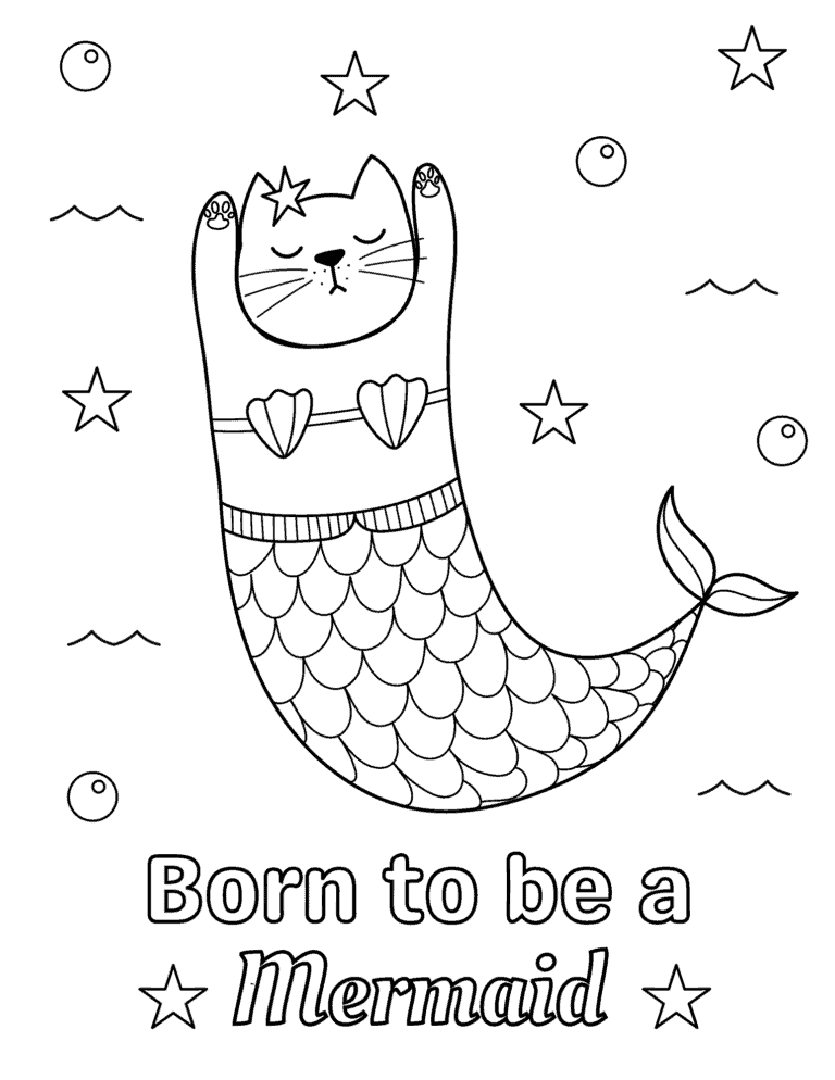 20 Free Printable Mermaid Coloring Pages for Kids - Prudent Penny Pincher