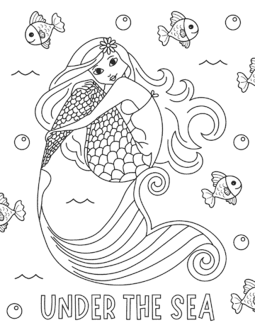 20 Free Printable Mermaid Coloring Pages For Kids - Prudent Penny Pincher