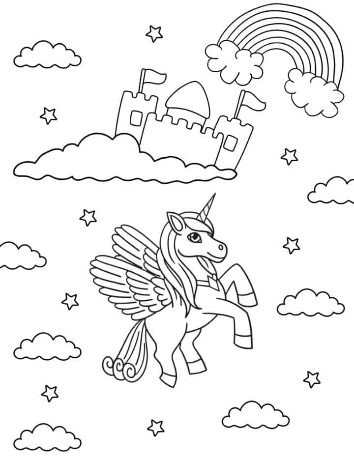 20 Free Printable Unicorn Coloring Pages - Prudent Penny Pincher