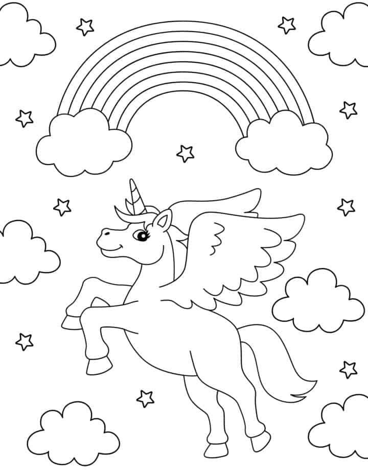 20 Free Printable Unicorn Coloring Pages - Prudent Penny Pincher