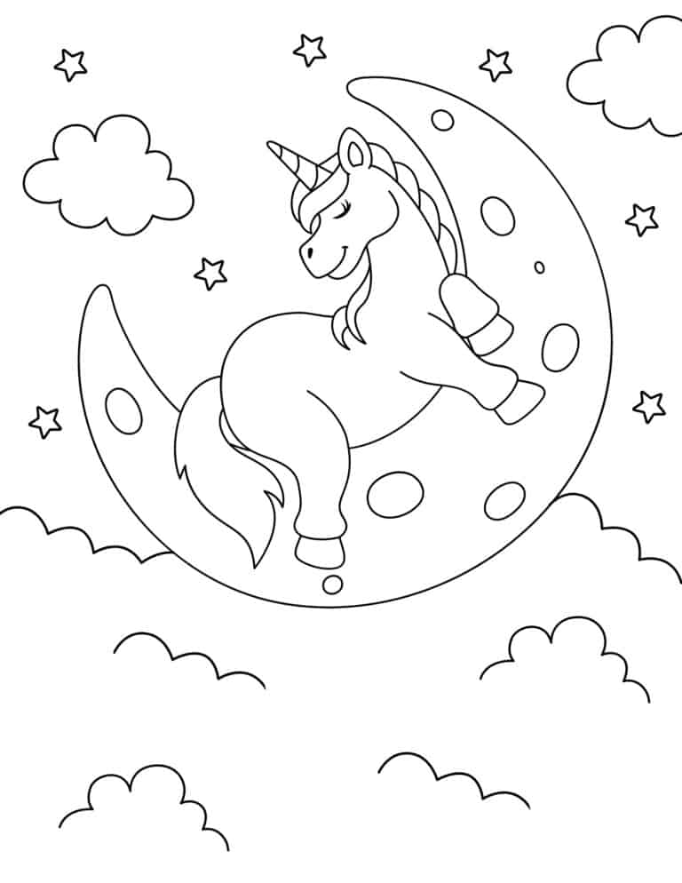 20 Free Printable Unicorn Coloring Pages - Prudent Penny Pincher