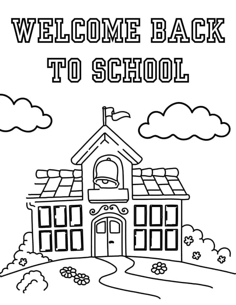 back to school printable coloring pages