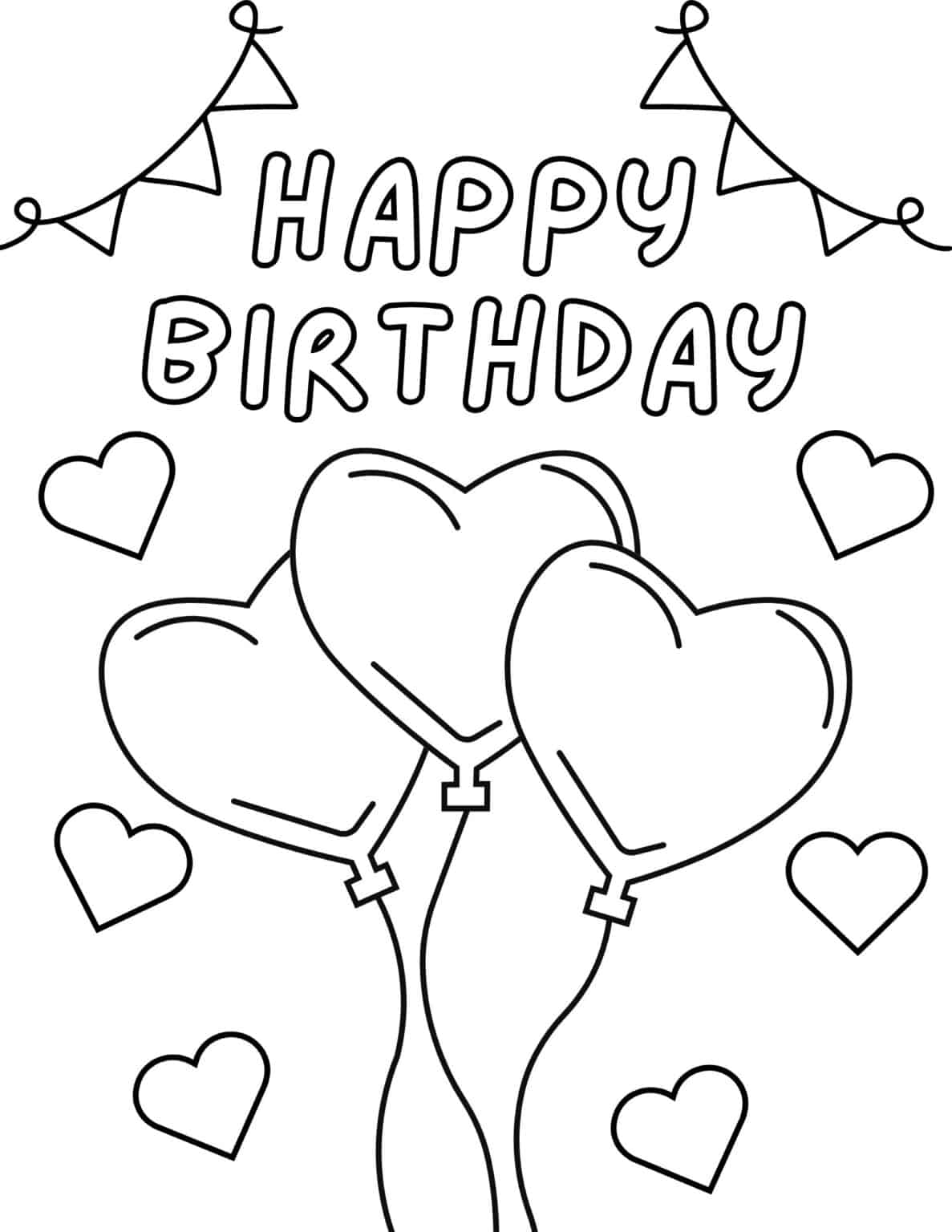 30 Free Printable Happy Birthday Coloring Pages For Kids Prudent Penny Pincher