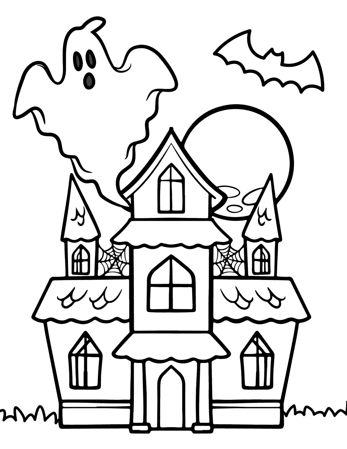 Free Printable Haunted House Coloring Pages - Prudent Penny Pincher