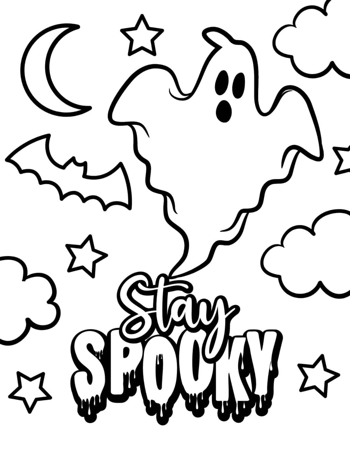 Free Printable Ghost Coloring Pages - Prudent Penny Pincher