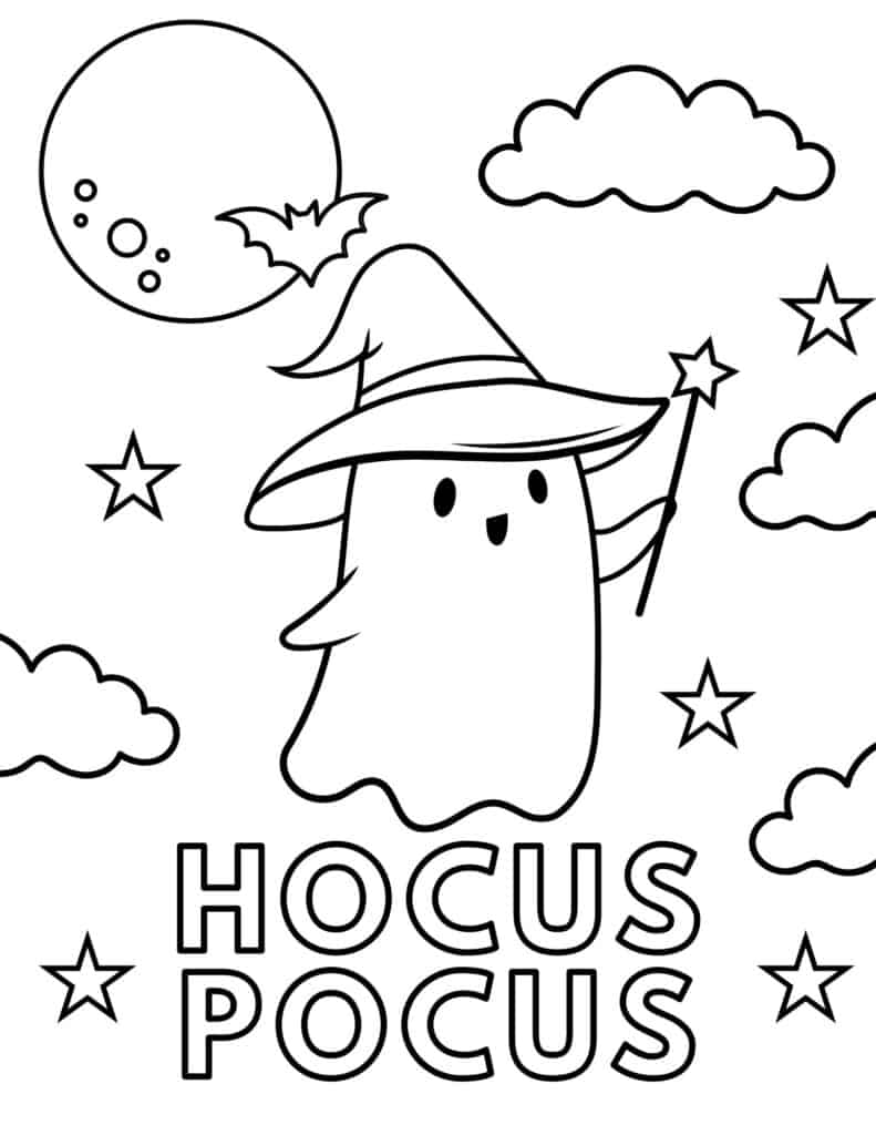 halloween ghost coloring pictures